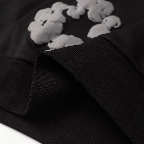 Denim Tears Black Embossed Print Hooded Sweatshirt - Picture 5 of 8